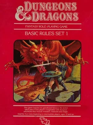 Omslag: "Dungeons & dragons : regelbok for spillere" av Gary Gygax