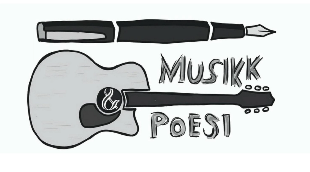 Logo til Musikk og poesi - gitar og pen