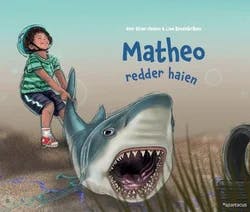 Omslag: "Matheo redder haien" av Geir Stian Orsten Ulstein