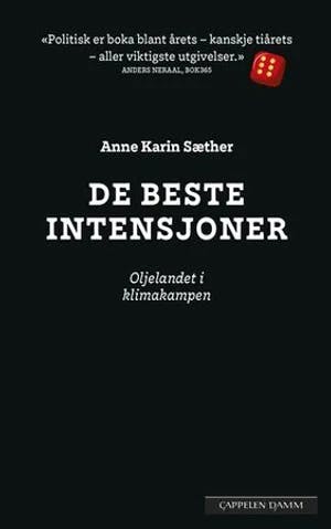 Omslag: "De beste intensjoner : oljelandet i klimakampen" av Anne Karin Sæther